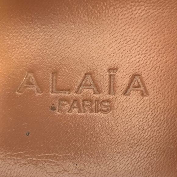 ALAIA Size 9 Black White Perforated Patent Leather Sneakers - Picture 7 of 10